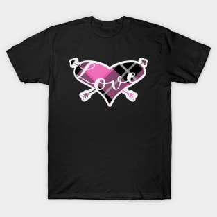 Flannel Love Pink T-Shirt